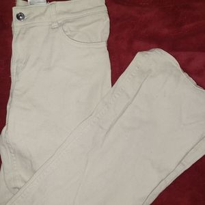 White flare jeans